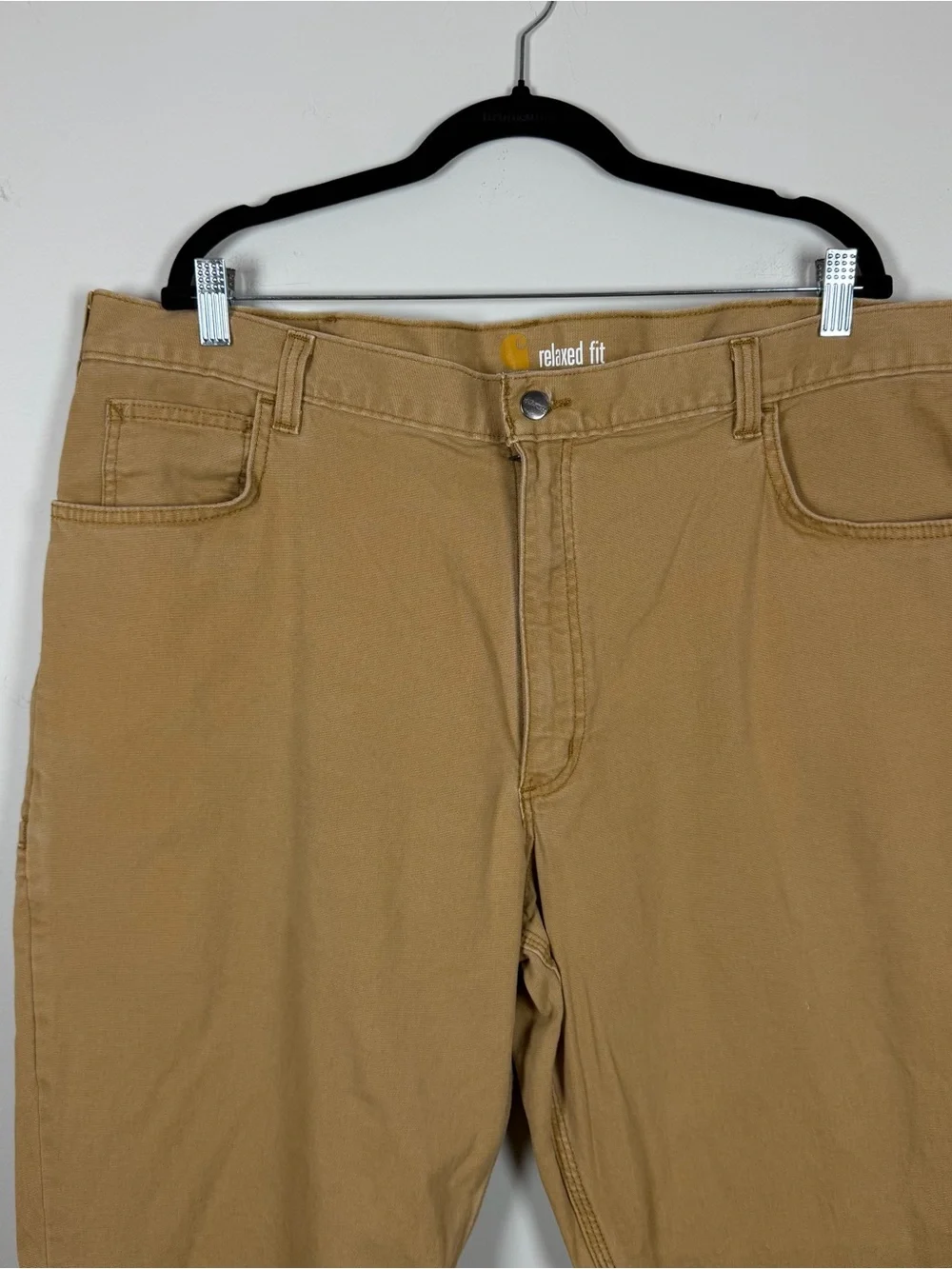 Carhartt Relaxed Straight Rigby Pant Hickory Brown Cotton Work Size 42x32